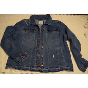 Sonoma XXL The Everyday Distressed Raw Hem Jean Jacket